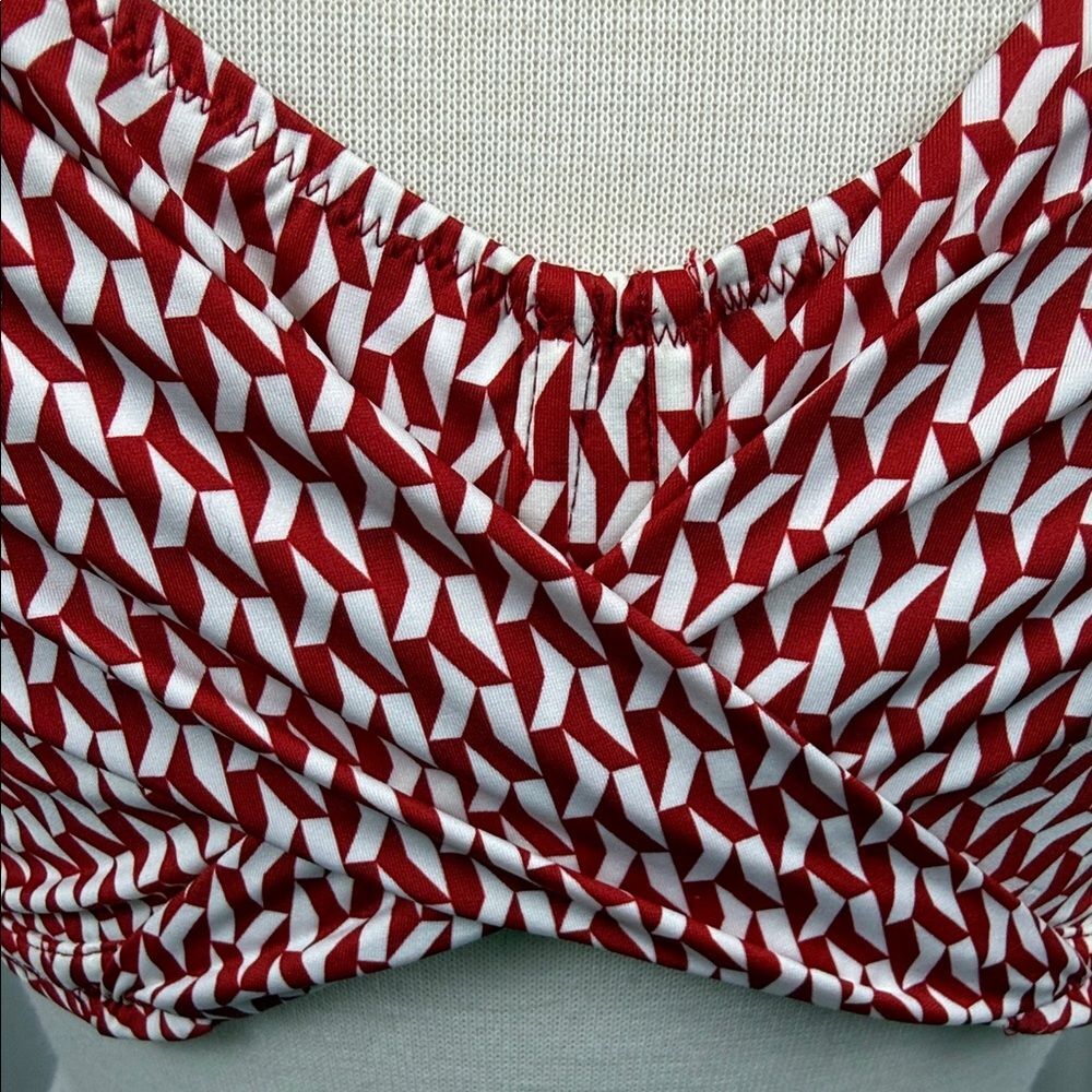 Fantasie Red and White Patterned Bikini Top, Size 32 - NWT - Picture 3 of 15